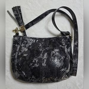 B.Makowsky Crossbody Purse Snakeskin Leather Shoudler Bag B Makowsky